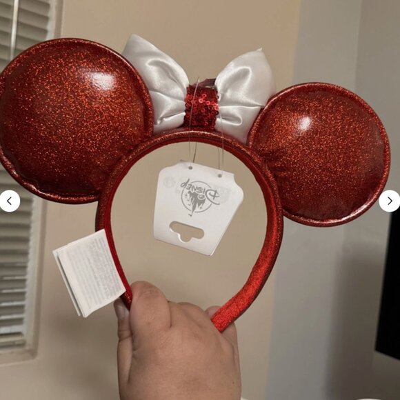 Disney Parks Princess Snow White Minnie Sequin Headband Ears Adult 2024 - NEW